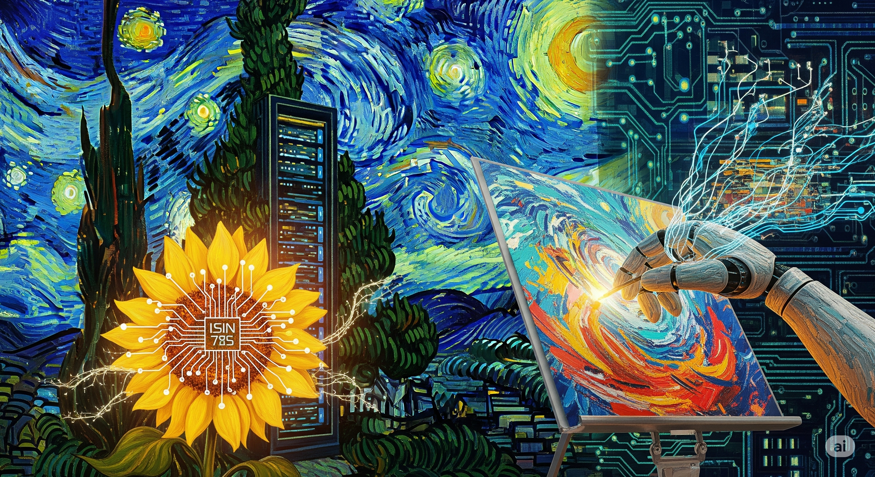 Professional business AI illustration